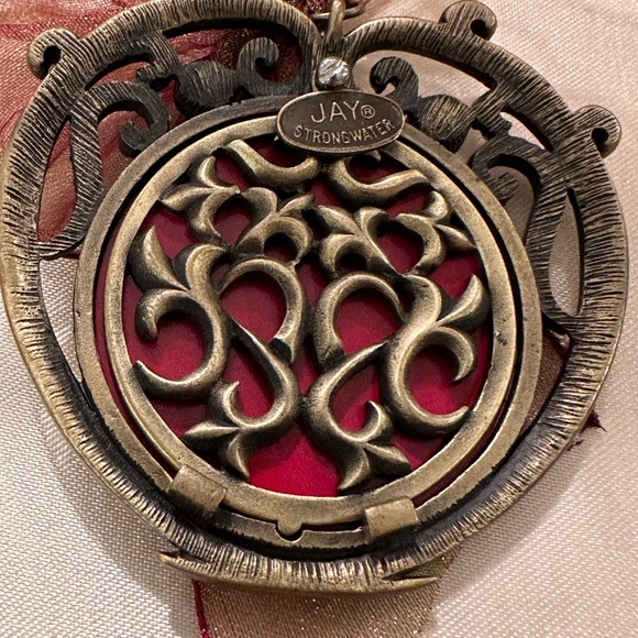 Jay Strongwater Mini Heart Scroll Crystal & Enamel Picture Frame Ornament - Picture 7 of 11